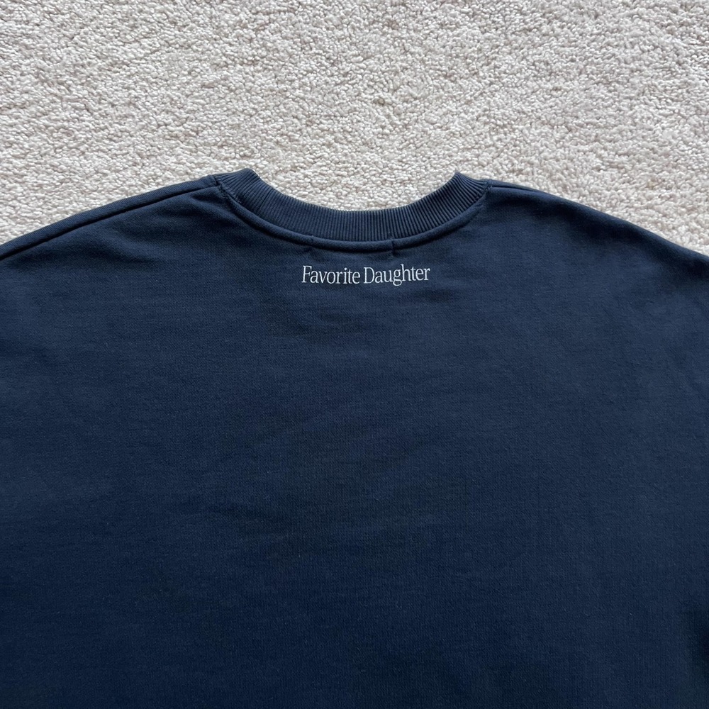 Favorite Daughter Sports Mom Sweatshirt Womens M Blue Fleece Crewneck Pullover - Picture 6 of 15